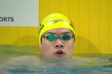 小试牛刀!男子50米自由泳预赛:潘展乐22秒37总成绩第二晋级
